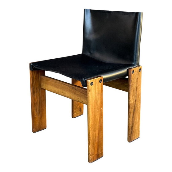 Image 1 of Ensemble de 8 chaises Monk vintage par Afra et Tobia Scarpa pour Molteni, Italie 1973