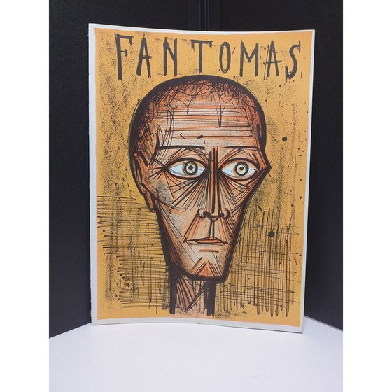 Image 1 of Lithographie vintage "Fantomas" de Bernard Buffet pour Mourlot, 1967