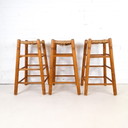 3X tabouret de bar vintage