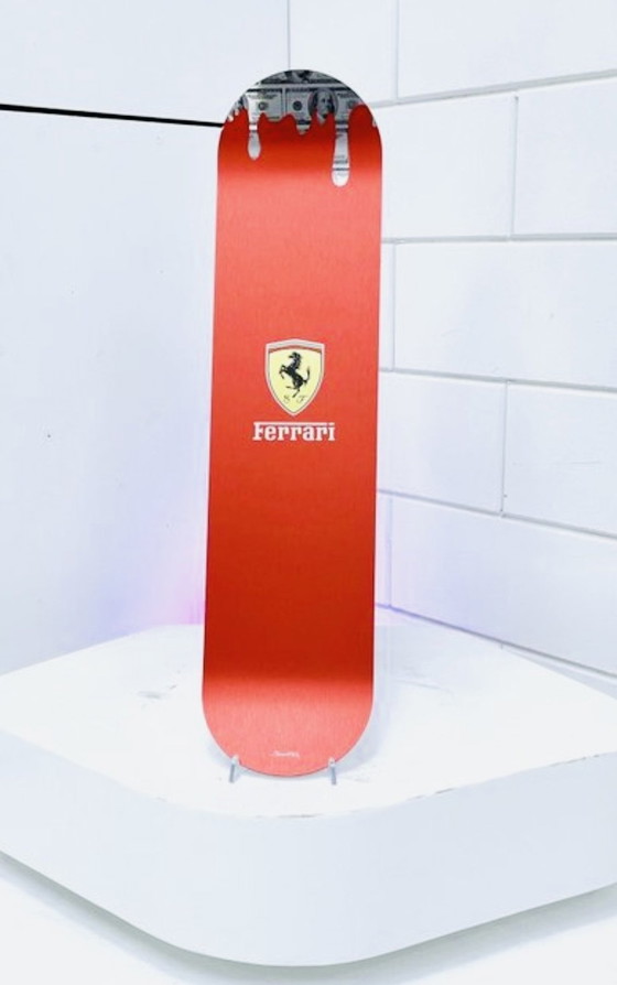 Image 1 of Suketchi : Ferrari Money Drip Skatedeck. Signé dans la plaque. Avec Coa.