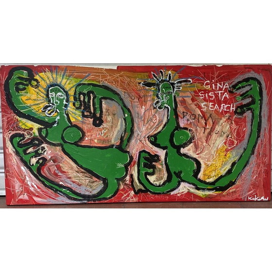 Image 1 of Peinture vintage "Gina et Loma" de Kokian
