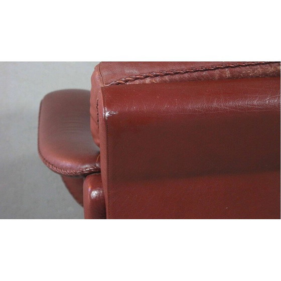 Image 1 of Canapé vintage en cuir marron par Madsen & Schubell, 1970
