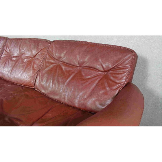 Image 1 of Canapé vintage en cuir marron par Madsen & Schubell, 1970