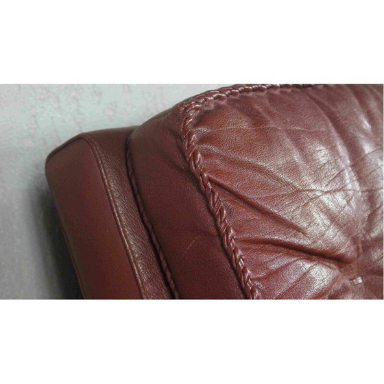 Image 1 of Canapé vintage en cuir marron par Madsen & Schubell, 1970