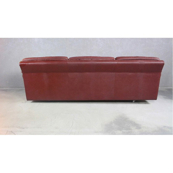 Image 1 of Canapé vintage en cuir marron par Madsen & Schubell, 1970