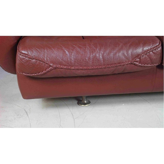 Image 1 of Canapé vintage en cuir marron par Madsen & Schubell, 1970