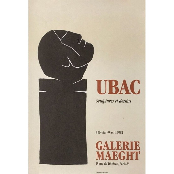 Image 1 of Affiche vintage de Raoul Ubac, 1982