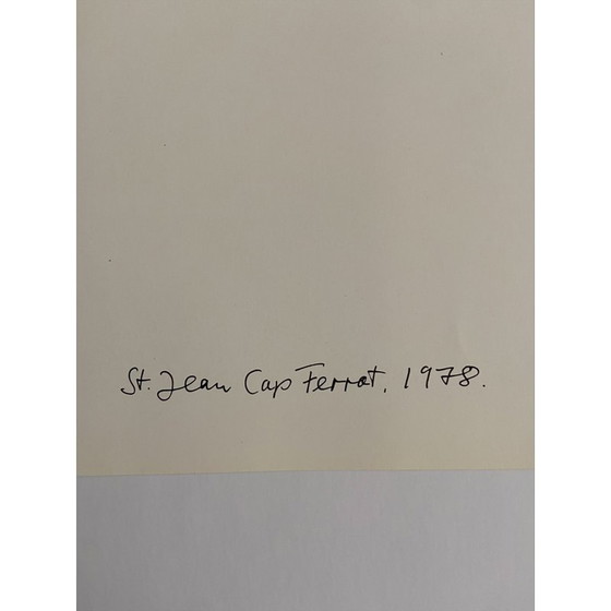 Image 1 of Photo-lithographie vintage St Jean Cap Ferrat par Helmut Newton, 1980