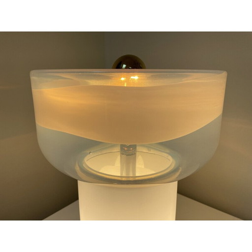 Lampe de table vintage en verre de Murano, Italie 1970