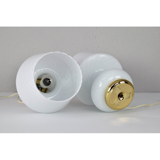 Image 1 of Paire de lampes de table en verre de Murano du milieu du siècle pour Vetri, Italie 1960