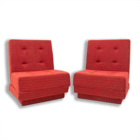 Image 1 of Paire de fauteuils pliants vintage par Dřevotvar Pardubice, Tchécoslovaquie 1980