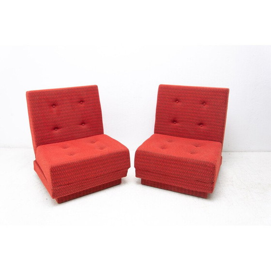 Image 1 of Paire de fauteuils pliants vintage par Dřevotvar Pardubice, Tchécoslovaquie 1980