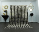 Tapis berbère - 246 Cm X 164 Cm - Laine blanche et noire