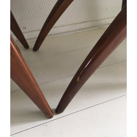 Image 1 of Ensemble de 4 chaises blanches vintage Model Swing par CJ van Os Culemborg