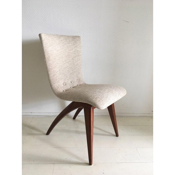 Image 1 of Ensemble de 4 chaises blanches vintage Model Swing par CJ van Os Culemborg
