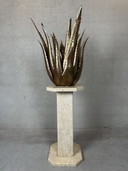 Colonne en travertin vintage - 1970's