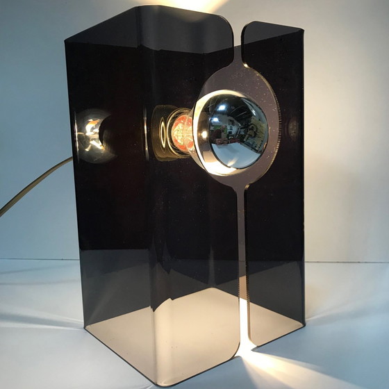 Image 1 of Lampe à poser vintage - V. Gris fumé - Space Age - 1970