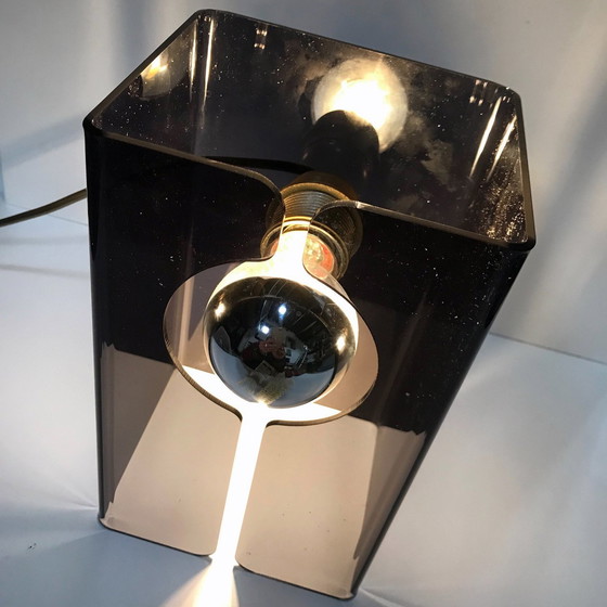 Image 1 of Lampe à poser vintage - V. Gris fumé - Space Age - 1970