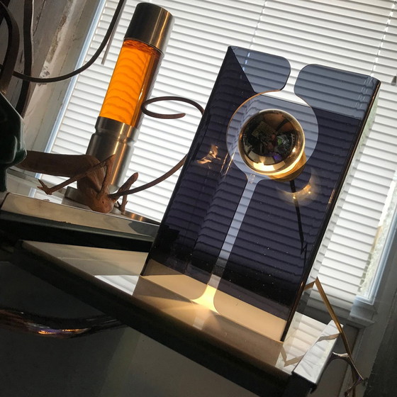 Image 1 of Lampe à poser vintage - V. Gris fumé - Space Age - 1970