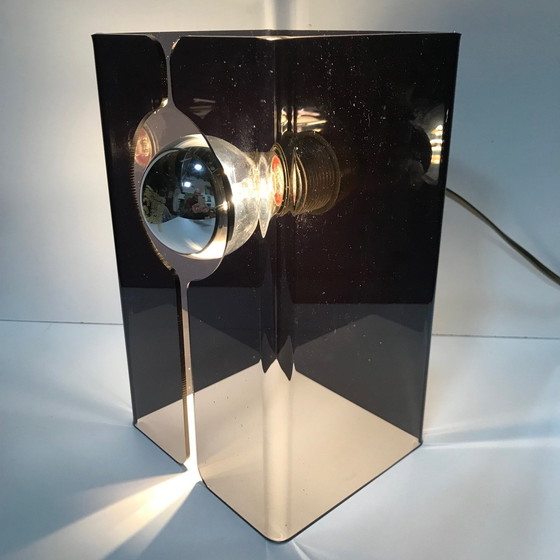 Image 1 of Lampe à poser vintage - V. Gris fumé - Space Age - 1970