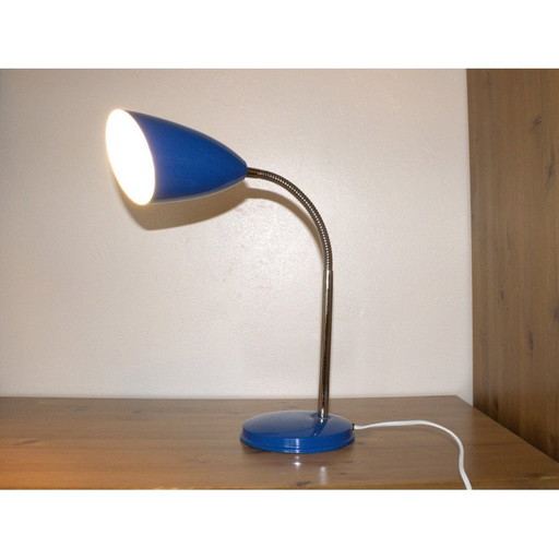 Lampe de table bleue du milieu du siècle, Italie années 1950