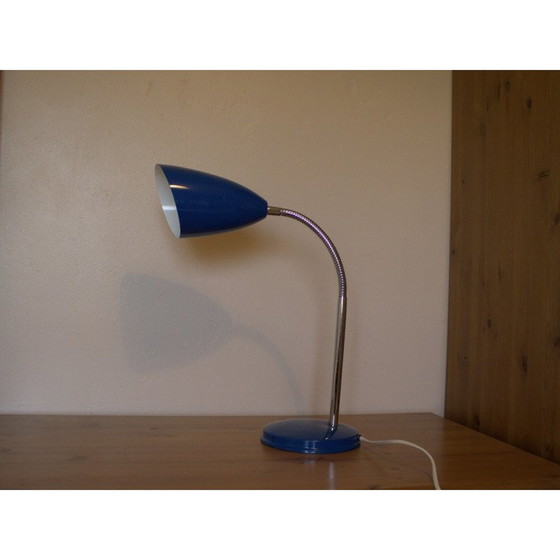 Image 1 of Lampe de table bleue du milieu du siècle, Italie années 1950