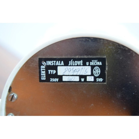 Image 1 of Lampe de table vintage en verre au lait par Jilove u Decina, Tchécoslovaquie 1960