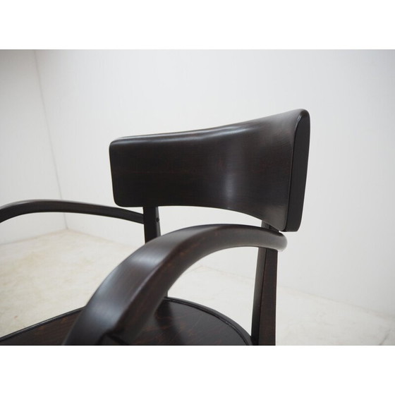 Image 1 of Chaise de salle à manger Art nouveau du milieu du siècle par Fischel, Tchécoslovaquie, années 1920