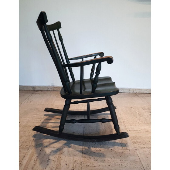 Image 1 of Chaise à bascule vintage en bois, 1970