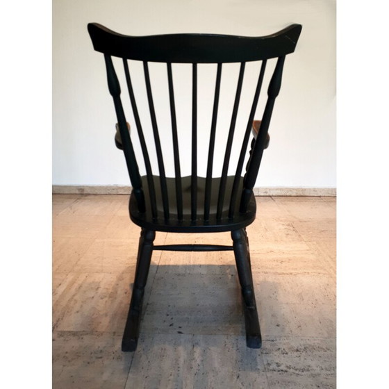 Image 1 of Chaise à bascule vintage en bois, 1970