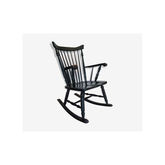 Image 1 of Chaise à bascule vintage en bois, 1970