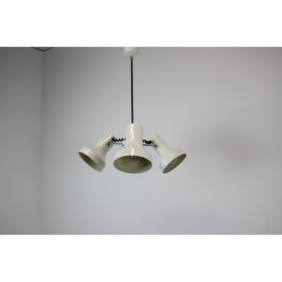 Image 1 of Lustre vintage en métal et chrome par Napako, Tchécoslovaquie 1970