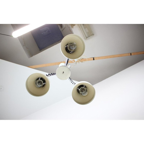 Image 1 of Lustre vintage en métal et chrome par Napako, Tchécoslovaquie 1970