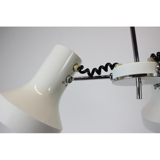 Image 1 of Lustre vintage en métal et chrome par Napako, Tchécoslovaquie 1970