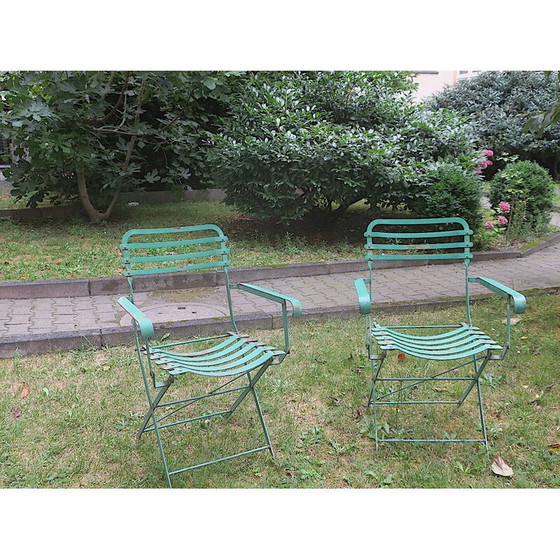 Image 1 of Paire de fauteuils de jardin en fer, 1920
