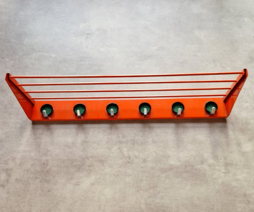 Porte-manteau Vintage 70's Orange Porte-manteau Années 70s Porte-manteau mural