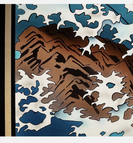 Image 1 of Hokusai, Table basse unique phosphorescente (1985)