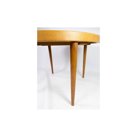 Image 1 of Table vintage en bois clair avec deux rallonges par Omann Junior, 1960