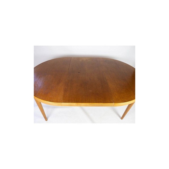 Image 1 of Table vintage en bois clair avec deux rallonges par Omann Junior, 1960