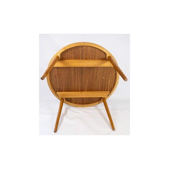 Image 1 of Table vintage en bois clair avec deux rallonges par Omann Junior, 1960