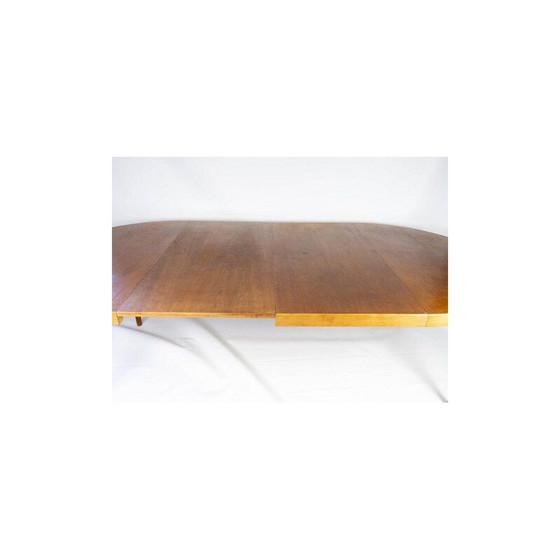 Image 1 of Table vintage en bois clair avec deux rallonges par Omann Junior, 1960