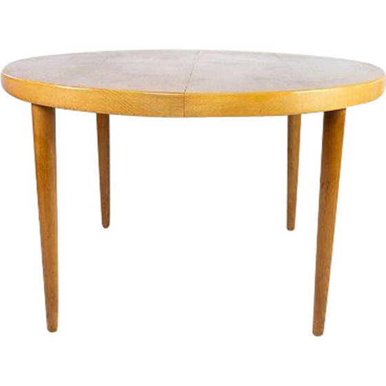 Image 1 of Table vintage en bois clair avec deux rallonges par Omann Junior, 1960