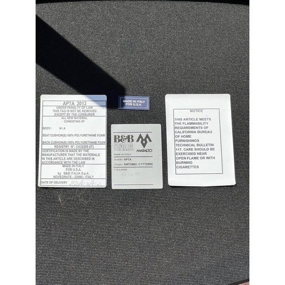 Image 1 of Ensemble de 8 chaises de salle à manger vintage "Calypso" en chêne et cuir marron par Antonio Citterio pour Maxalto