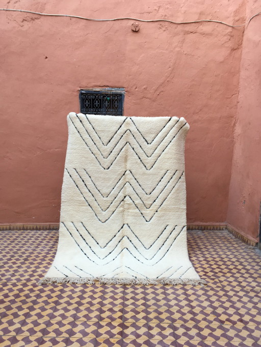 Tapis Beni Ouarain Berbère Marocain 237 X 167 Cm