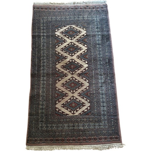 Tapis vintage en laine nouée à la main, Pakistan 1970