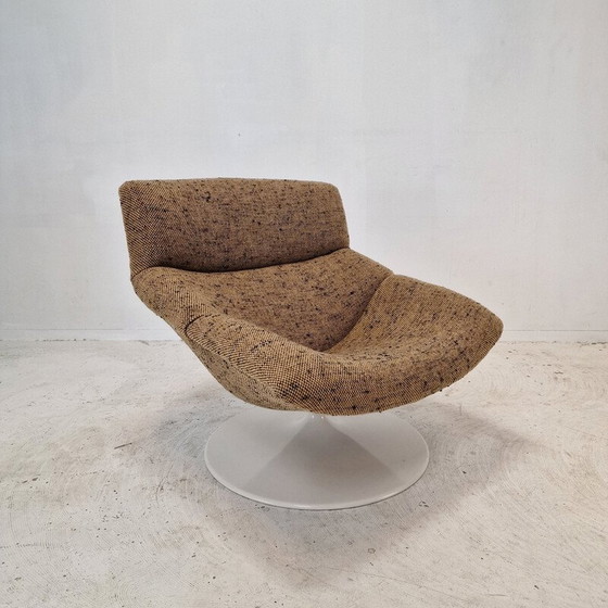 Image 1 of Fauteuil vintage F518 en bois et métal par Geoffrey Harcourt pour Artifort, 1970