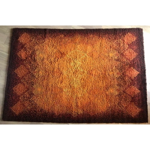 Tapis à poils longs vintage, 1970