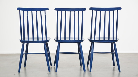 Image 1 of 3 X Chaise de salle à manger vintage en bois