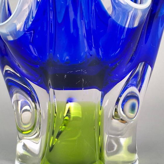 Image 1 of Vase en verre d'art vintage par Josef Hospodka pour Chribska Glassworks, 1960s