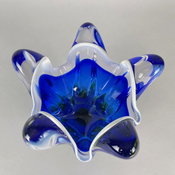Image 1 of Vase en verre d'art vintage par Josef Hospodka pour Chribska Glassworks, 1960s